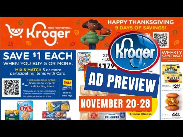 *9 Day Sale* Kroger Ad Preview for 11/20-11/28 | NEW MEGA SALE, 5x Weekly Digitals, & MORE