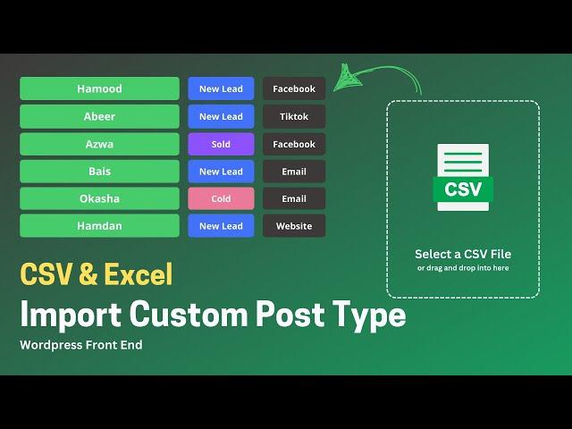 Import Custom Post Type from CSV to Wordpress from Front End