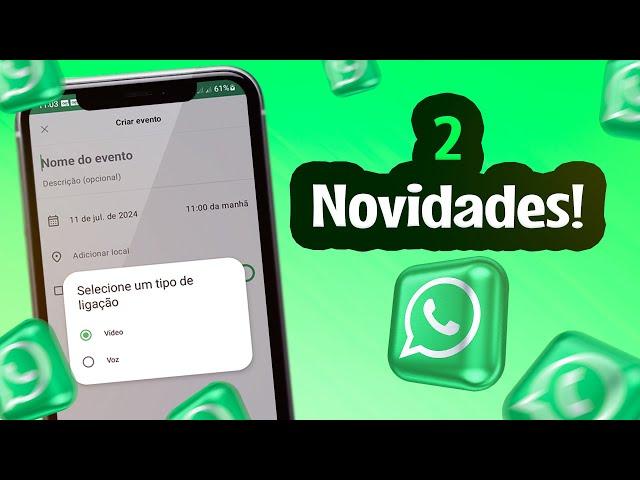 CHEGOU AÍ? WHATSAPP ACABOU DE LANÇAR 2 NOVOS RECURSOS