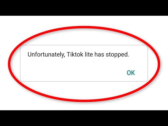 Fix Unfortunately TikTok Lite Has Stopped Error Android || Fix TikTok Lite Not Open Problem Android