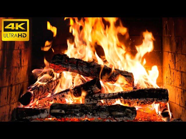  Cozy Fireplace Sounds (10 Hours) of Gentle Crackling Logs and Burning Fire Sounds for Sleep ASMR