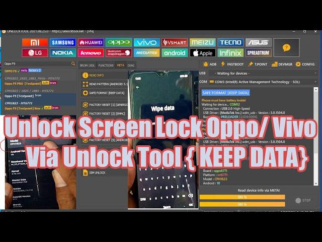 Unlock Screen Lock Oppo/Vivo Via Unlock Tool { Keep data safe} safe format by Unlock Tool