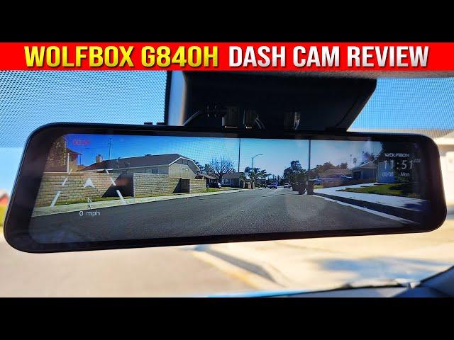 Wolfbox NEW G840H Mirror Dash Cam Review (WIFI App, Park Mode & Park Assist)