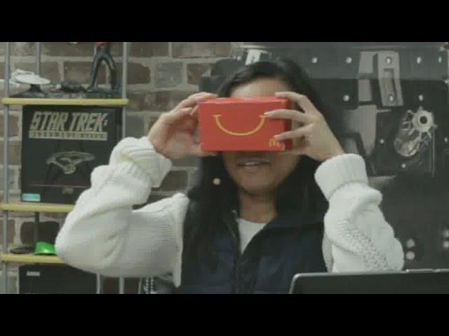 Trying McDonald's Happy Goggles For The First Time - Google Cardboard With Lenses