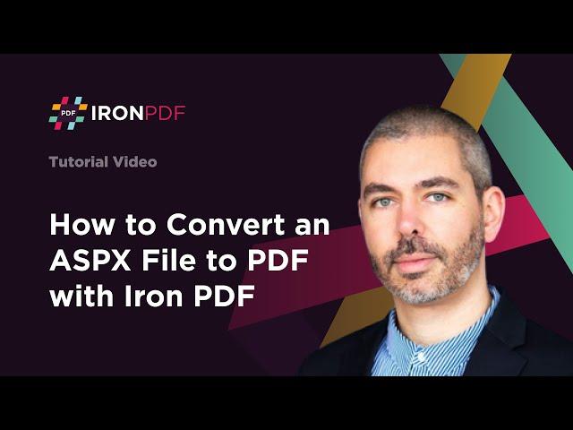 ASPX to PDF: How to Convert an ASPX file to PDF with IronPDF?