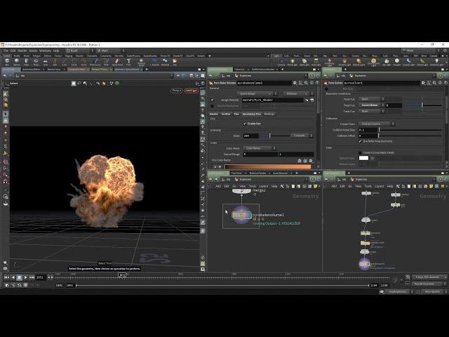 Creating Explosion in Houdini FX using Pyro SOP Sovler | Part 1 |