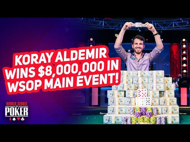 Koray Aldemir Wins 2021 WSOP Main Event for $8,000,000