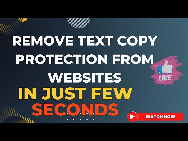 How To Copy Text From Protected Websites without installing software | Method 5