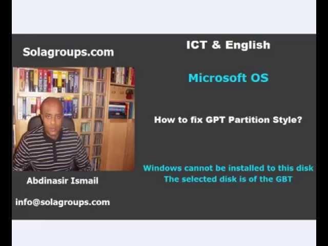 How to FIX GPT Partition Style on Windows 10 installation?