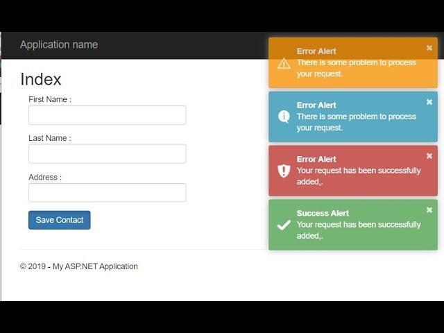 Jquery Notification popup using Toastr in MVC