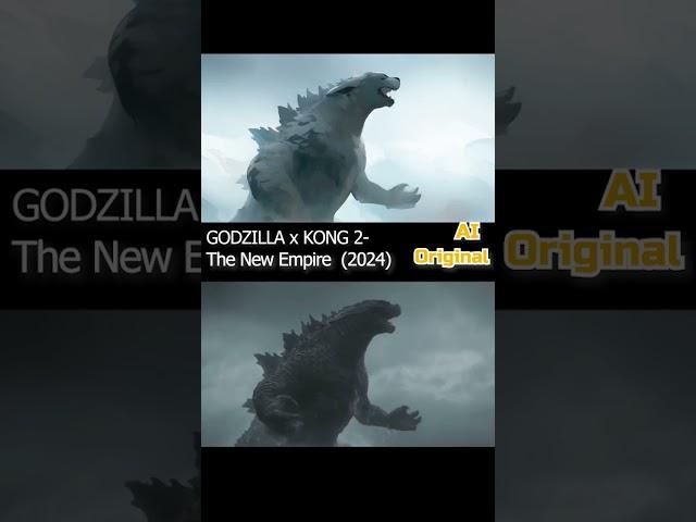 AI transformed GODZILLA x KONG 2 into an INCREDIBLE ANIMATION!  #shorts