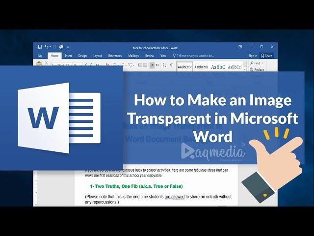 How to Make an Image Transparent in Microsoft Word