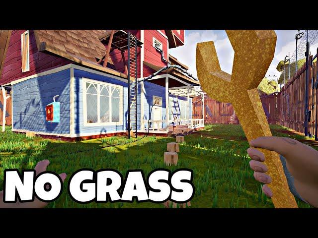 Hello Neighbor BUT I CANT TOUCH GRASS | Full Walkthrough