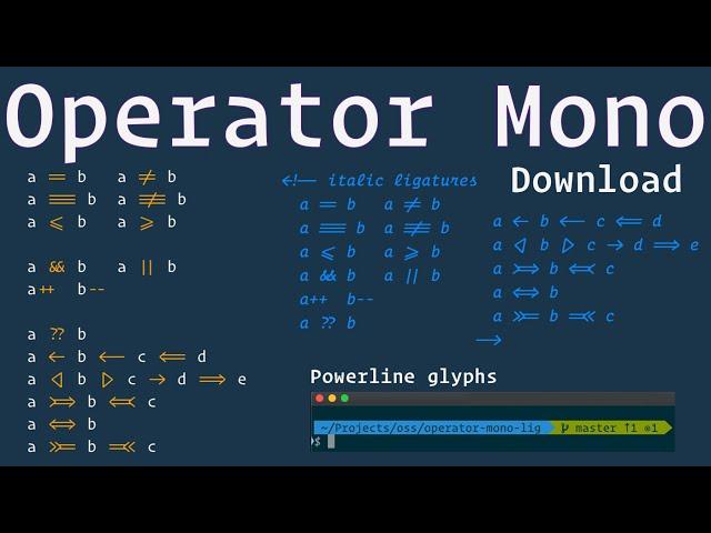 Install Operator Mono Font, Best coding font for free  Best of 2022 