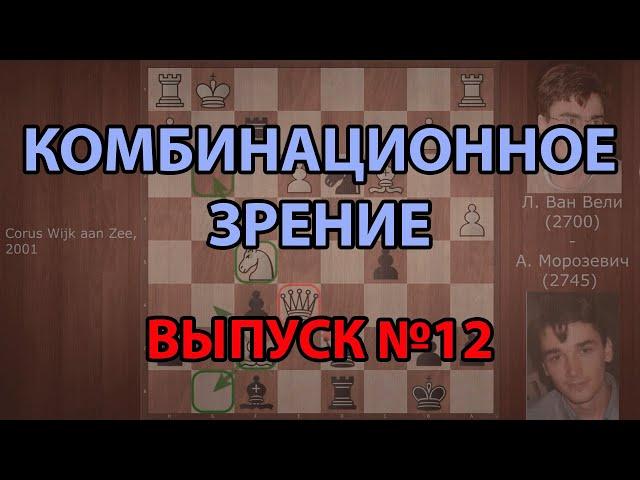 Шахматная тактика. Тренировка визуализации № 12. Развиваем комбинационное зрение