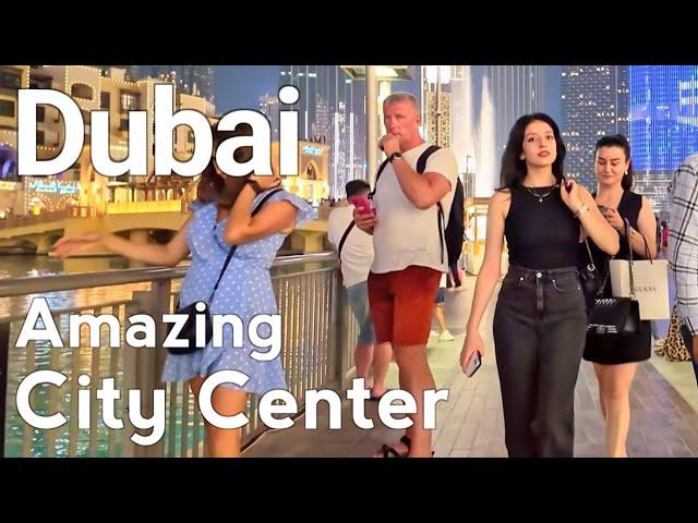 Dubai [4K] Amazing City Center, Downtown Dubai Walking Tour 