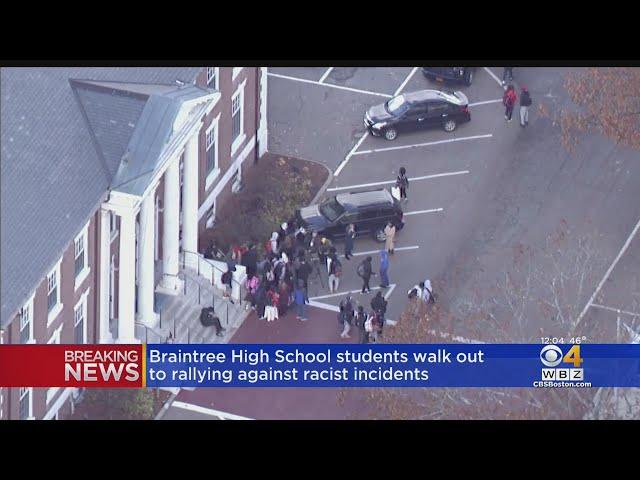 Braintree High School Students Walk Out To Protest Racist Incidents