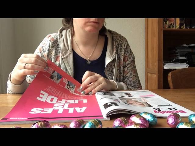 ASMR relaxing / slow page turning through some magazines