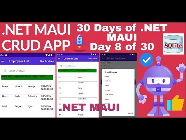 STEP 11. How to Create CRUD Employees APP in  .NET MAUI || MVVM || DataGrid View|| SQLITE||Part 11