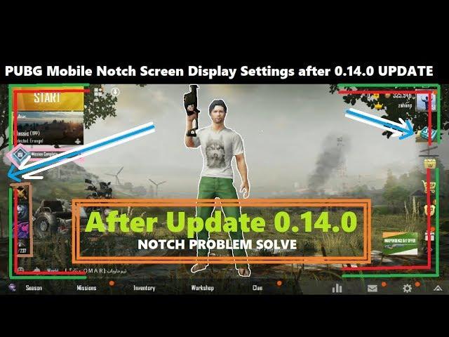 PUBG Mobile Notch Screen Display Settings after PUBG MOBILE 0.14.0 UPDATE