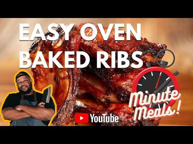 How to make EASY Oven Baked Ribs  ⏰ One Minute Recipe