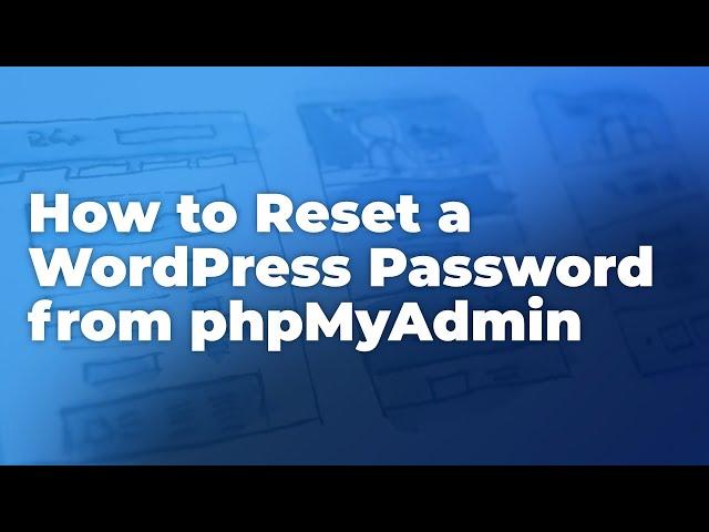 Locked out? Reset a WordPress user password from phpMyAdmin/cPanel