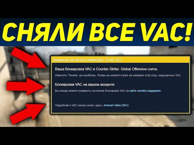 ТЕПЕРЬ РЕАЛЬНО СНЯТЬ VAC BAN В CS:GO В 2017 ГОДУ! НОВЫЙ СПОСОБ РАБОТАЕТ В КС ГО!