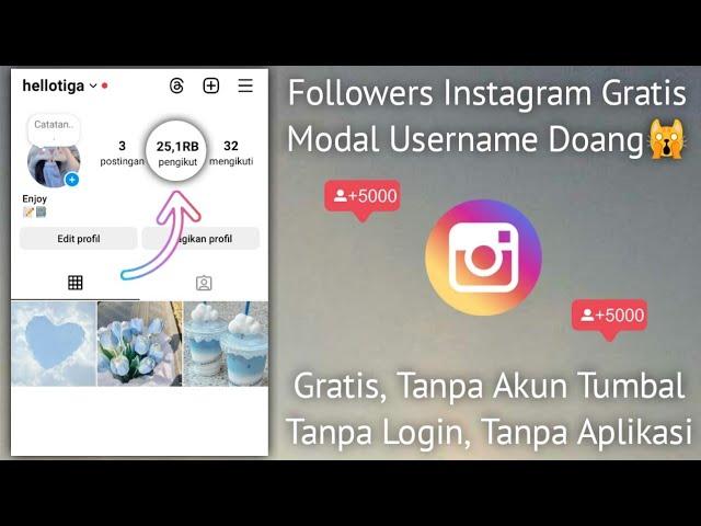 [no login] Cara menambah Ribuan Followers Instagram Tiktok Gratis Tanpa Login ‼️ Tanpa Password‼️