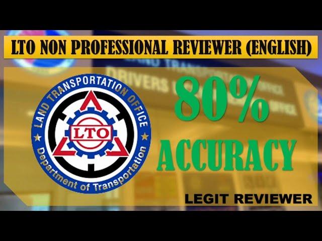 NON-PROFESSIONAL DL REVIEWER FOR 2021-2022 | LTO LEGIT REVIEWER 2022