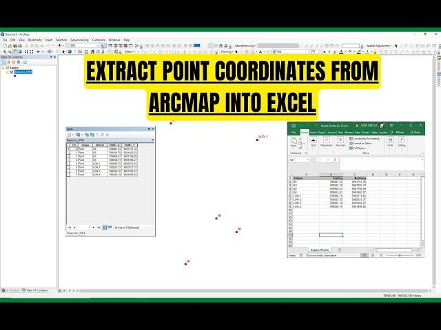 Generate X, Y Coordinates in ArcMap | Export Coordinates from Arcmap to Excel