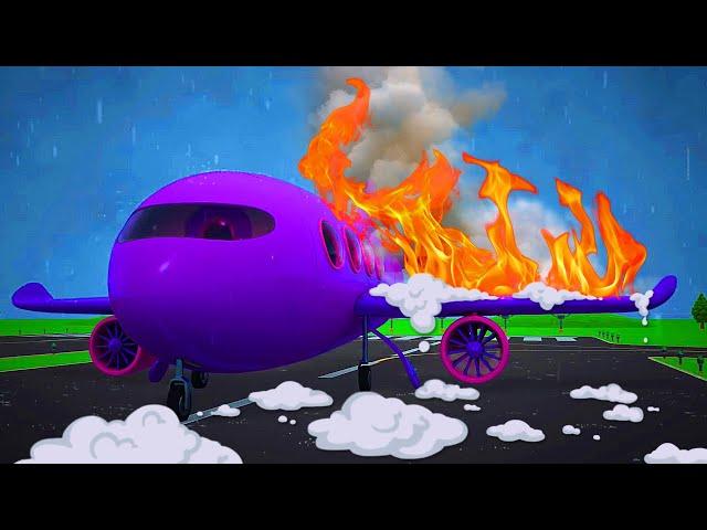 A plane in the storm! Helper cars cartoons full episodes & street vehicles for kids.