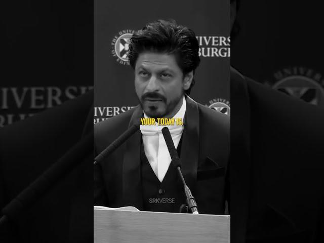 Study hard, work hard, play harder. | Srk Speech | #shorts #status