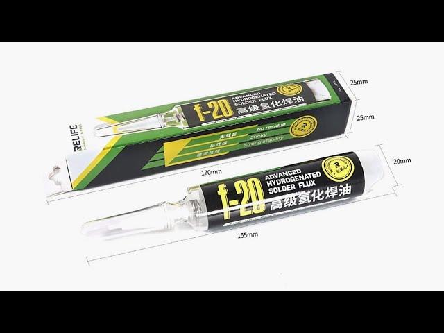 F-20 advanced hydrogenated solder flux for BGA ball, rework, component tinning and soldering