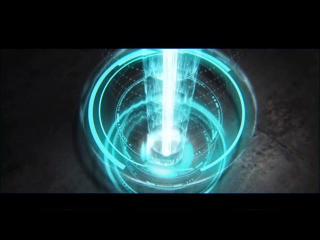 Hi tech HUD Logo Reveal it future laser hologram technology intro opening