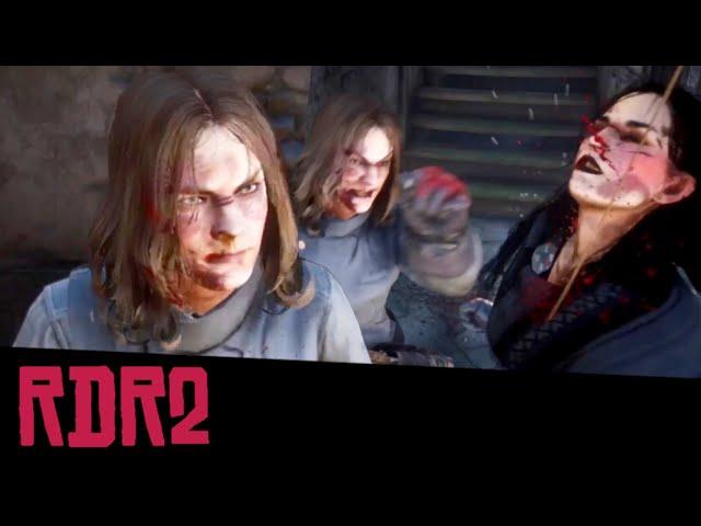 RDR2 Strawberry Jail Cell Brawl - PVP Gameplay - Fist Fight Combat Catfight beatdown ryona