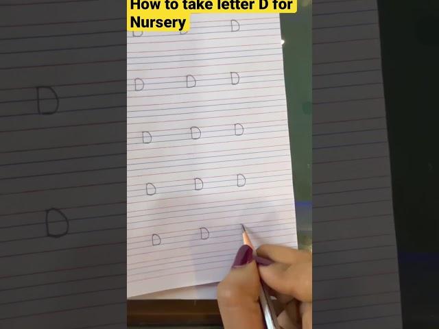 How to Take Writing Letter D|Nursery|Preschool|Smallkids|