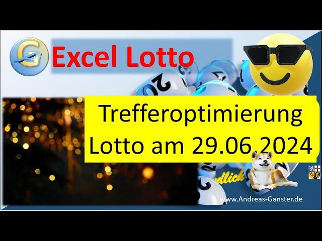 24 Mio. am 29.06.2024 dank dieser Zahlen !! Und du bist dabei!! | Excel Lotto | Andreas Ganster