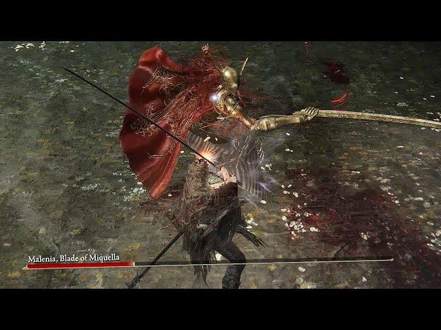 Parrying Malenia with the Deflecting Hardtear (No Damage)