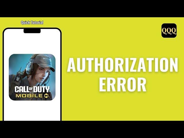 How To Fix Call Of Duty Mobile  Authorization Error