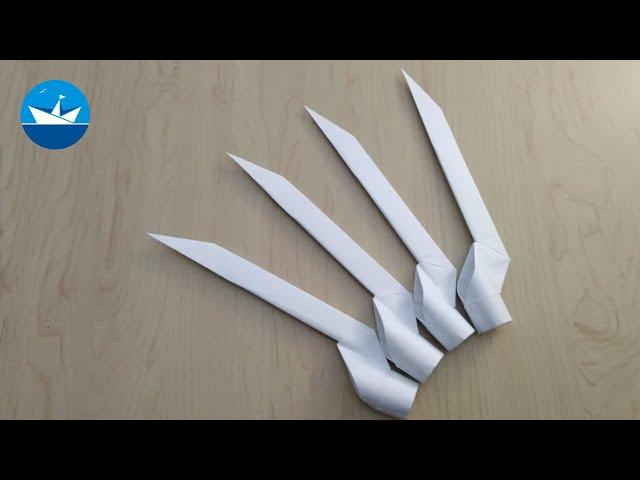 Оригами когти из бумаги/Origami paper claws/折り紙の爪