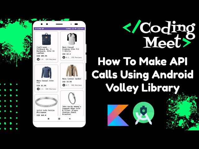 How to Make API calls using Android Volley Library | Android Studio | Kotlin