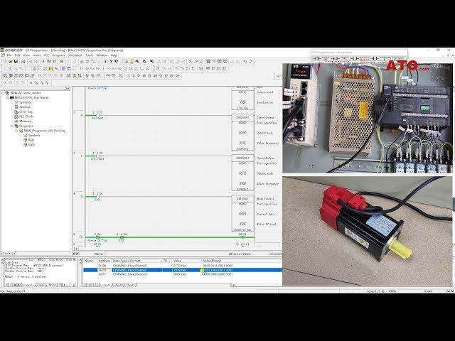 How to use the position control mode of the servo motor (by PLC pulse control)