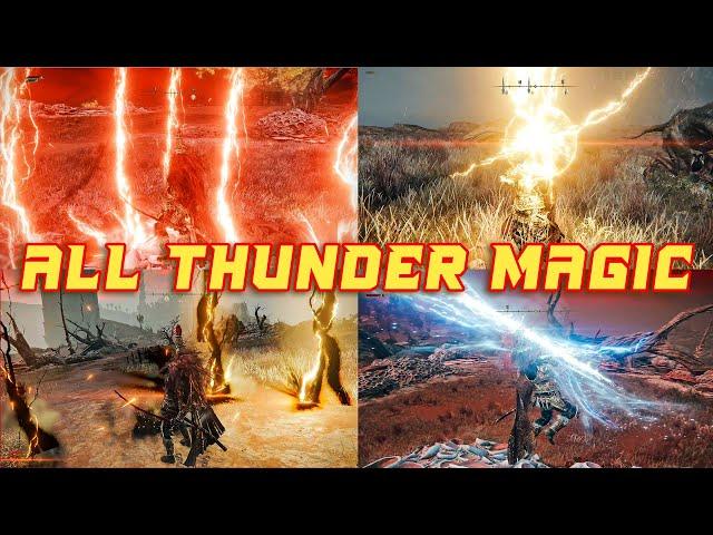 ELDEN RING - All Lighting/Thunder/Electric Magic Spells & Incantations [4k/60fps]