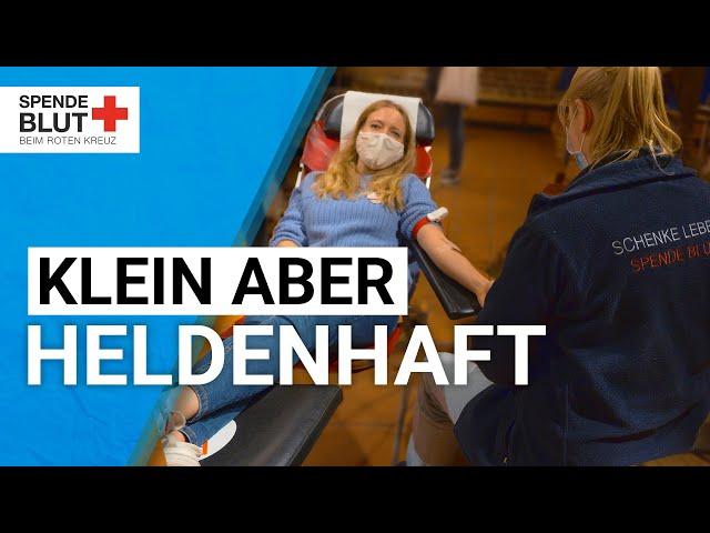 #KleinAberHeldenhaft - Folge Hannah auf dem Weg ihrer Blutspende!