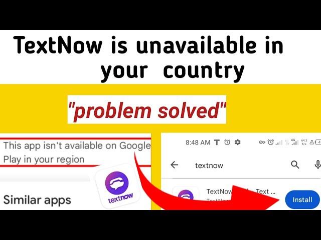 TextNow is unavailable in your country /problem solved/ TextNow update 2023/TextNow app