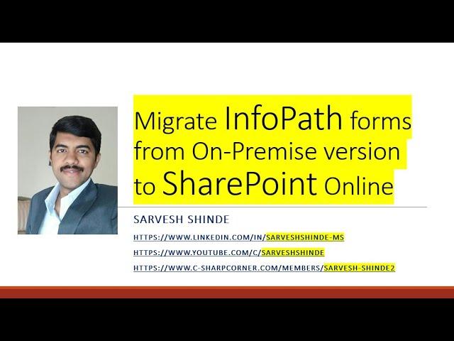 Migrate InfoPath Form Records from On premise to SharePoint Online