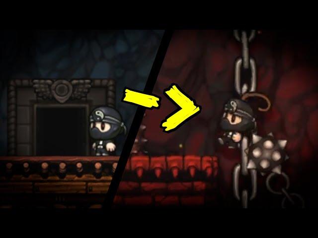 Beating Spelunky's HELL Ending Using The TEMPLE SHORTCUT (NO ITEMS).