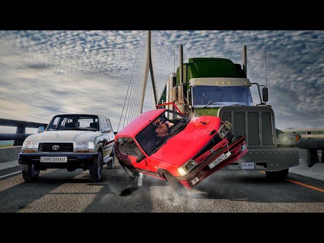 Realistic Highway Car Crashes | BeamNG.drive