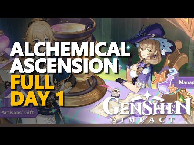 Alchemical Ascension Day 1 Genshin Impact Full Event