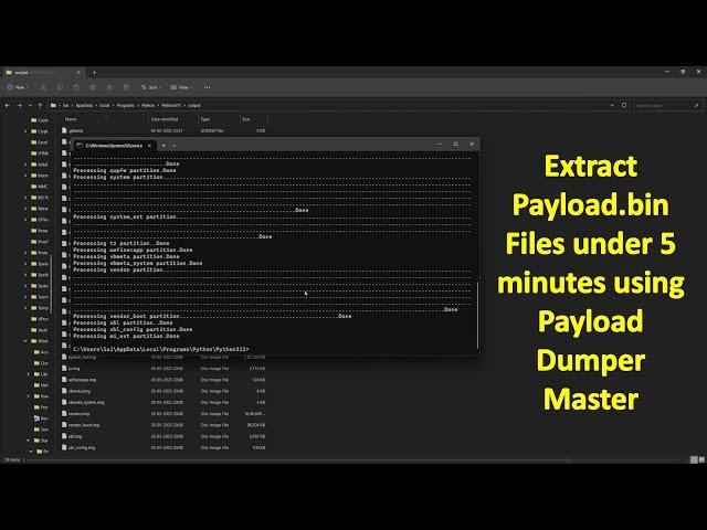 How To Extract Payload.bin To Get img Files | Computer | Android Payload Dumper Tutorial